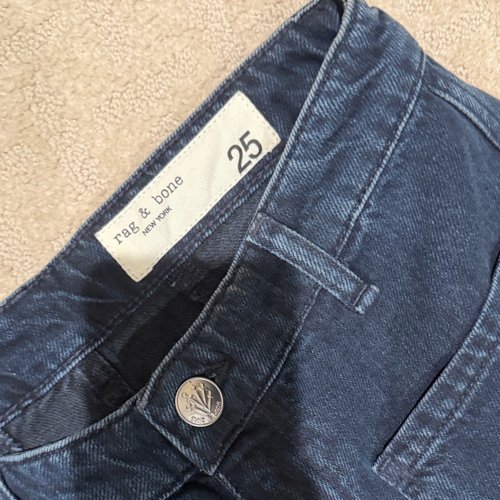 rag & bone Dark Blue Wide-Leg Jeans - Picture 3 of 6